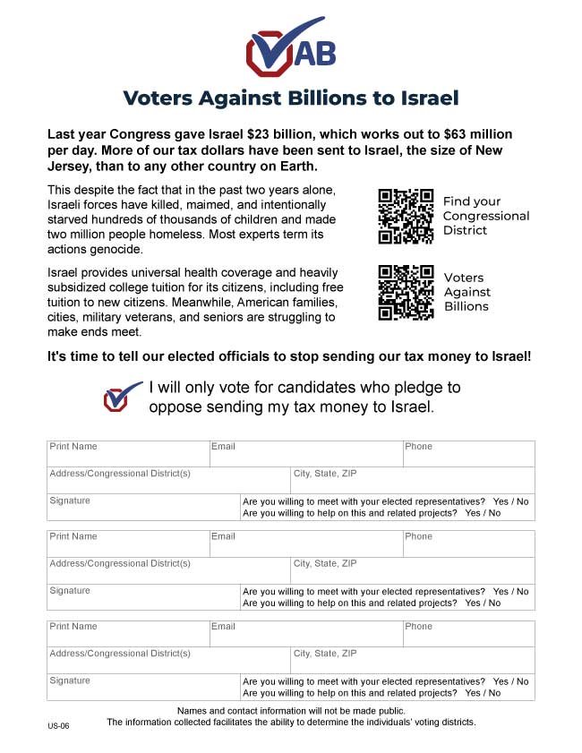 Paper petition preview front