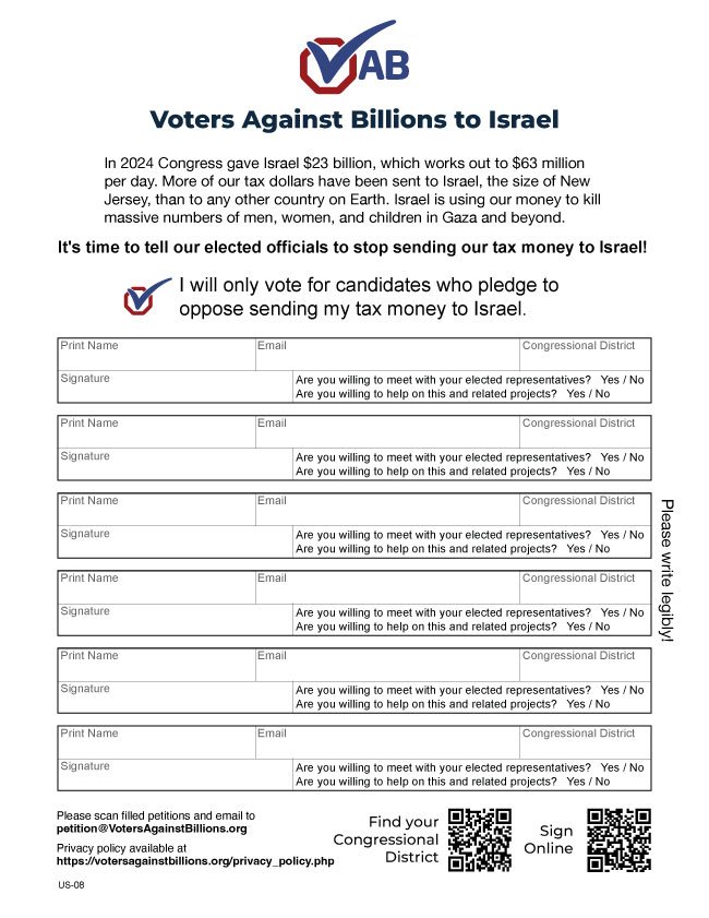 Paper petition preview front