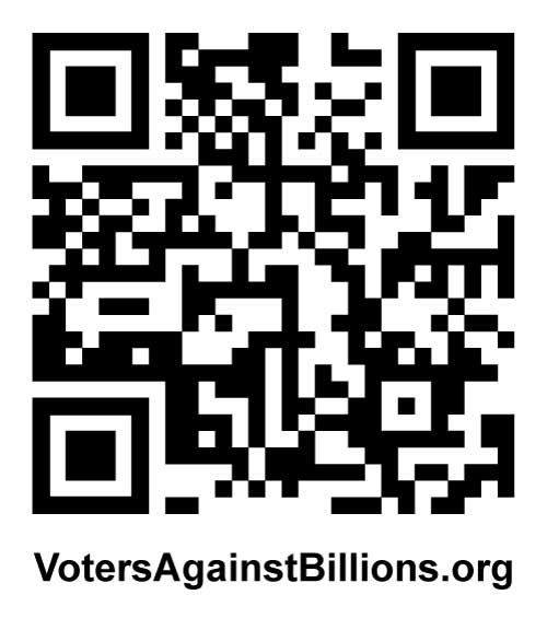 Voters Against Billions campaign QR code